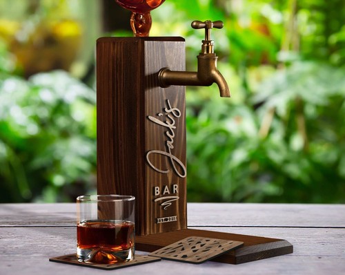 Wood whiskey dispenser custom - wood, dispenser,custom