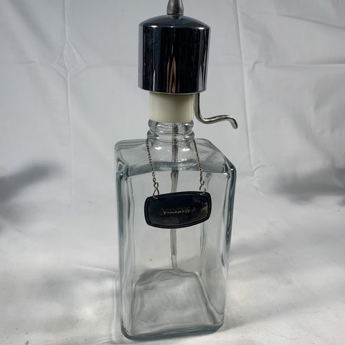 Vintage glass pump alcohol - vintage,