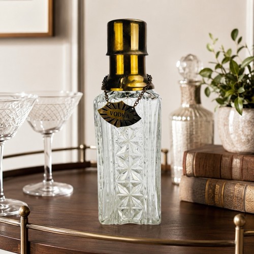 Vintage glass liquor - liquor, pump