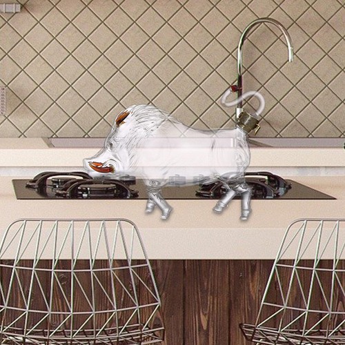 Boar shaped wine decanter - shaped,