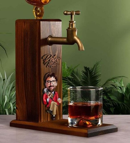 Wood whiskey dispenser - wood,