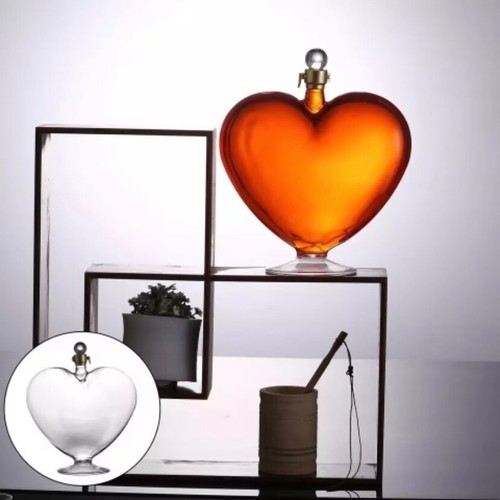 Heart shaped decanter litre - shaped,